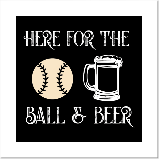 Balls & beer funny baseball alley sport drinking Wall Art by MarrinerAlex